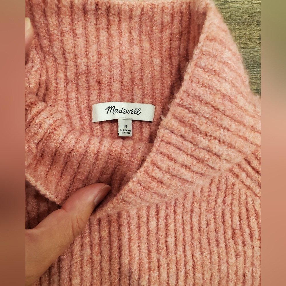 Madewell Northfield Mockneck Sweater in Pink size Medium - Picture 10 of 10